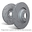 USR7870 Front, Driver or Passenger Side Brake Disc, Cross-drilled and Slotted