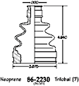 86-2230-D CV Boot - Black, Neoprene, Direct Fit, Sold individually