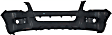 Front, Upper Primed Bumper Cover, For Models Without Ironman and Sport Package, With Appearance Package, With Fog Light Holes, Without Parking Aid Sensor Holes