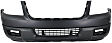 Front Primed Bumper Cover, Eddie Bauer/Limited/XLT Sport Models, With Fog Light and Spoiler Holes, Without Parking Aid Sensor Holes