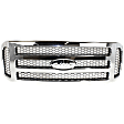 2005 Ford F-550 Super Duty XL - Grille, Chrome Shell with Painted Gray Insert