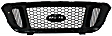 Grille Assembly, Textured Black Shell with Painted Silver Insert