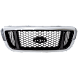 Grille Assembly, Chrome Shell with Painted Silver Insert