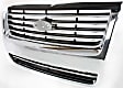 Grille Assembly, Chrome Shell with Painted Black Insert, CAPA CERTIFIED