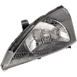 Driver Side Headlight, with Bulb, Halogen, Clear Lens, Gray Interior, Except SVT Model