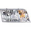 Passenger Side Headlight, with Bulb, Halogen, Clear Lens, without Parking Light Bulb, 8 Cyl., 4.6L Engine