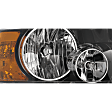 2003-2006 Ford Expedition - Passenger Side Headlight, with Bulb, Halogen, Black Interior