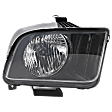 Passenger Side Headlight, with Bulb, Halogen, Clear Lens, Black Interior