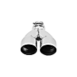 15307 Universal, Exhaust Tip - Polished Stainless Steel Dual  Sold individually