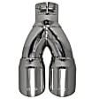15307 Universal, Exhaust Tip - Polished Stainless Steel Dual  Sold individually