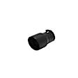 15377B Universal, Exhaust Tip - 4 in. Angle Cut Black Ceramic Coating Fits 3 in. Tubing