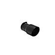15377B Universal, Exhaust Tip - 4 in. Angle Cut Black Ceramic Coating Fits 3 in. Tubing