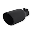 15404B Universal, Exhaust Tip - Black Ceramic Stainless Steel Single  Sold individually