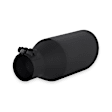 15404B Universal, Exhaust Tip - Black Ceramic Stainless Steel Single  Sold individually