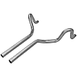 15802 Prebent Series Tail Pipe - Natural, Aluminized Steel, Direct Fit, Set of 2