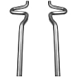 15802 Prebent Series Tail Pipe - Natural, Aluminized Steel, Direct Fit, Set of 2