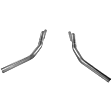 15803 Prebent Series Tail Pipe - Natural, Aluminized Steel, Direct Fit, Set of 2