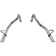 15804 Prebent Series Tail Pipe - Natural, Aluminized Steel, Direct Fit, Set of 2