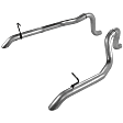 15805 Prebent Series Tail Pipe - Natural, Aluminized Steel, Direct Fit, Set of 2