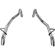 15805 Prebent Series Tail Pipe - Natural, Aluminized Steel, Direct Fit, Set of 2