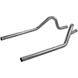 15807 Prebent Series Tail Pipe - Natural, Aluminized Steel, Direct Fit, Set of 2
