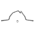 15811 Prebent Series Tail Pipe - Natural, Aluminized Steel, Direct Fit, Set of 2