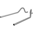 15816 Prebent Series Tail Pipe - Natural, Aluminized Steel, Direct Fit, Set of 2