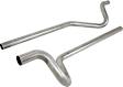 15816 Prebent Series Tail Pipe - Natural, Aluminized Steel, Direct Fit, Set of 2