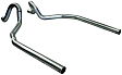 15817 Prebent Series Tail Pipe - Natural, Aluminized Steel, Direct Fit, Set of 2