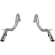 15820 Prebent Series Tail Pipe - Natural, Aluminized Steel, Direct Fit, Set of 2