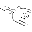 17107 Header-Back Exhaust System, Made of Aluminized Steel, Crossmember Back Series