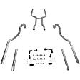 17107 Header-Back Exhaust System, Made of Aluminized Steel, Crossmember Back Series