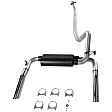 17234 Cat-Back Exhaust System, Made of Aluminized Steel, American Thunder Series
