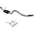 17361 Cat-Back Exhaust System, Made of Aluminized Steel, Force II Series