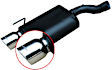 17410 Axle-Back Exhaust System, Made of Aluminized Steel, Force II Series