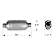 2250230 Universal, Catalytic Converter Federal EPA Standard 46-State Legal (Cannot ship to CA CO NY or ME)