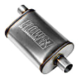 71225 Muffler, Natural, 2.25 Offset In/2.25 Center Out, Clamp On