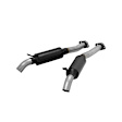 817682 Muffler, Black, Rear Wheel Drive