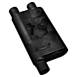 842583 Muffler, Black, 80 Series Crossflow Series