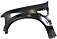 Front, Driver Side Fender, with Provisions For Emblem and Nameplate Base, For Models with Wheel Opening Molding Holes