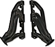 11502FLT Headers Shorty, Painted Black, Made of Steel