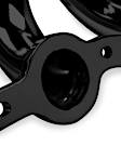 11706FLT Universal, Tight Fit Block Hugger Headers, Chevy LS Motor, Tube Size 1-5/8", Collector Size 2-1/2", Black Paint