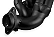 12124FLT Headers Shorty, Painted Black, Made of Steel