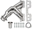 19002FLT Headers Shorty, Polished, Made of Stainless Steel