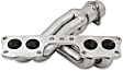 19002FLT Headers Shorty, Polished, Made of Stainless Steel