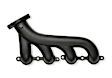 1965 Chevrolet C10 Pickup - Exhaust Manifold, With Black Ceramic Finish; LS Swap, 8 Cyl 4.6L