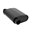 50552FLT Warlock 2.5" Bypass Plate, 2.5" Offset Inlet, 2.5" Outlet, Case Dimensions 4.5 in. x 10 in. x 13 in.