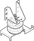 1996 Ford F-350 - Front, Driver and Passenger Side, Air Spring, 4WD, OEM Number W217602223, Ride-Rite Series