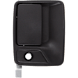 Front, Passenger Side Textured Black Exterior Door Handle, With Key Hole