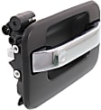 Front, Passenger Side Chrome Lever with Primed Bezel Exterior Door Handle, Without Key Hole